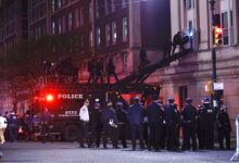 Police arrest busloads of protestors after entering Columbia University campus